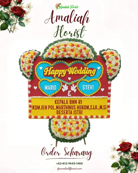 Papan Bunga Pernikahan Laren